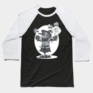 scarecrow funny cartoon grey tint Baseball T-Shirt